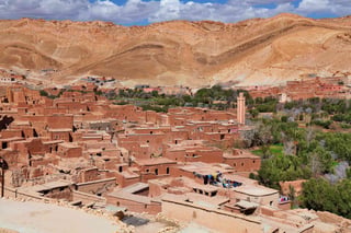 Traditional clay village in Morocco
