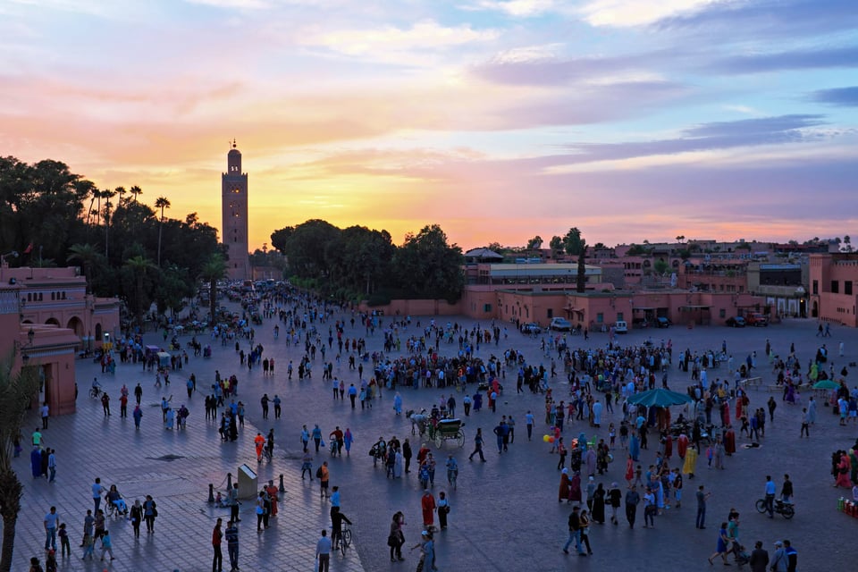 Marché Jemaa El Fna à Marrakech, Maroc