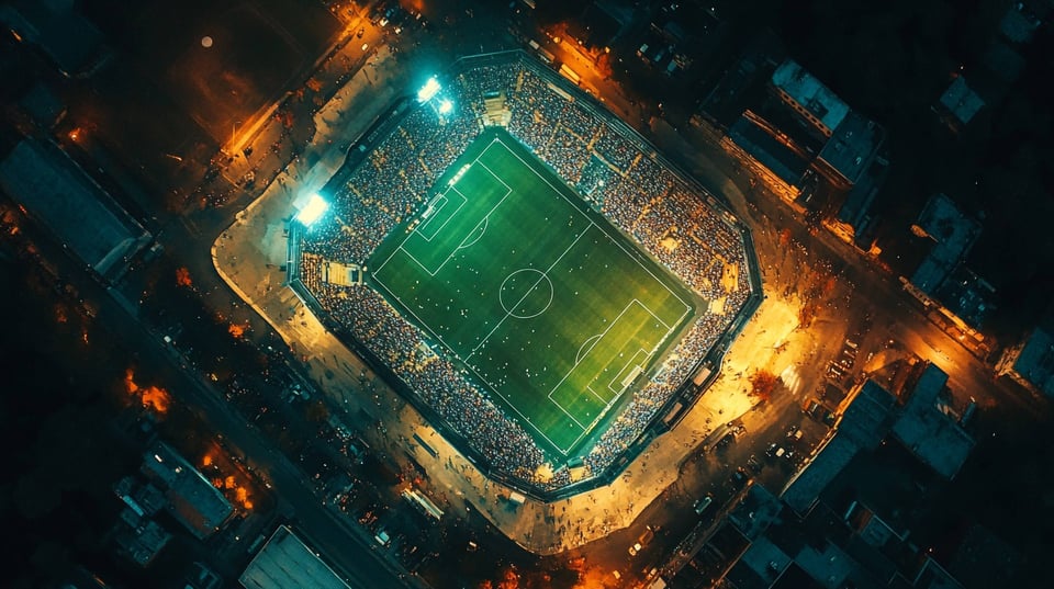 Vue du stade de football